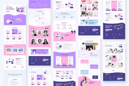 Cheerful like bubblegum, Marketiva offers a friendlier look