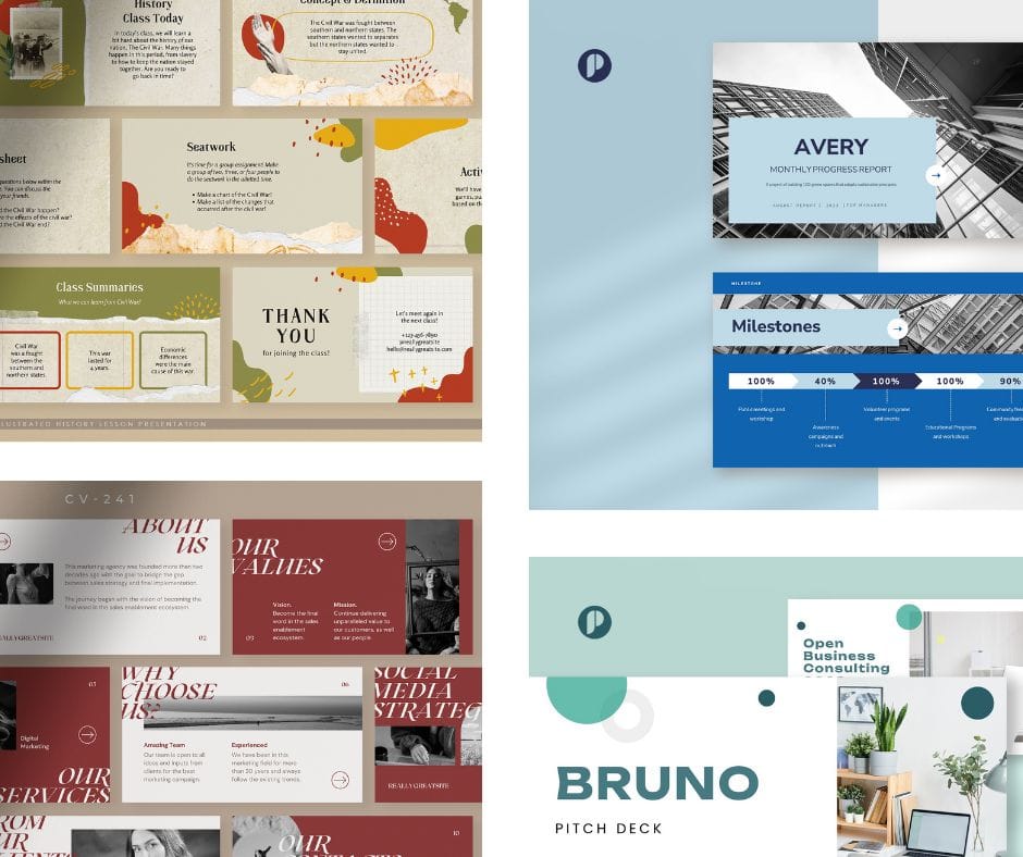 Collection of Presentation Templates