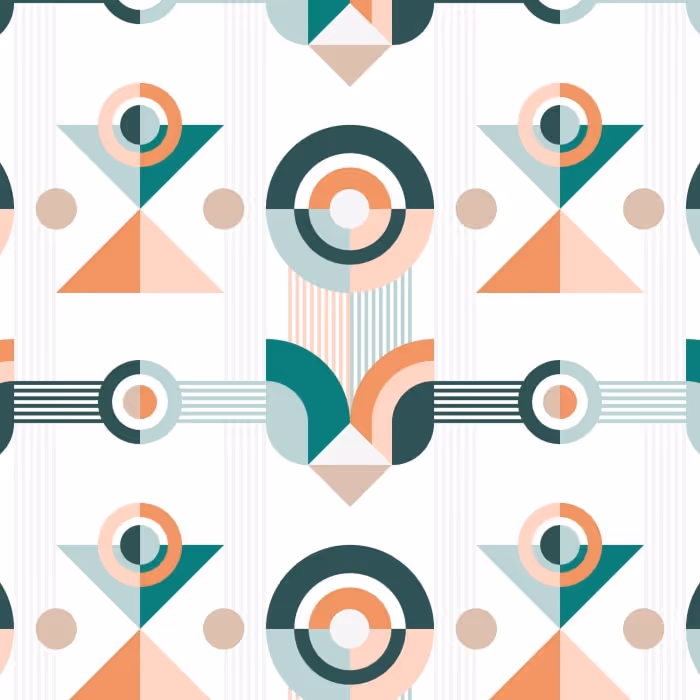 The geometric pattern is very versatile, it can bring a professional but also cheerful atmosphere to the design