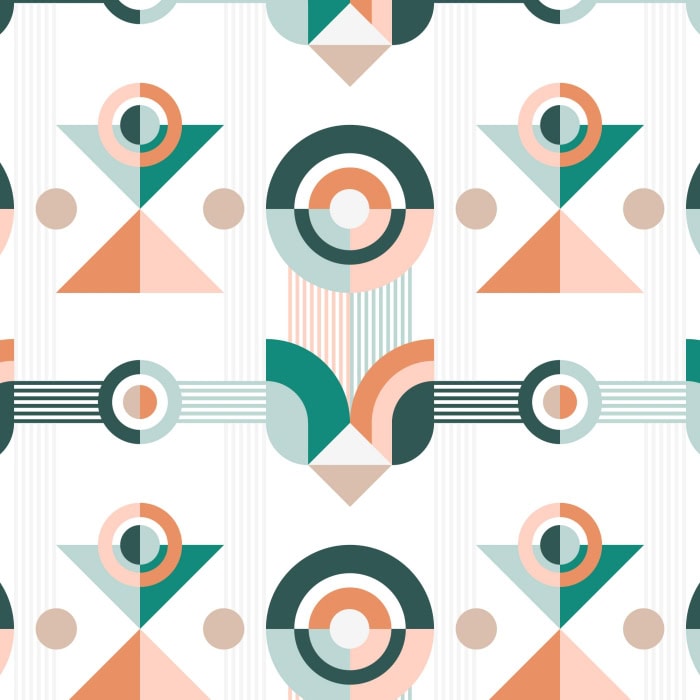 The geometric pattern is very versatile, it can bring a professional but also cheerful atmosphere to the design