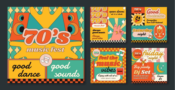 The vibrant 70s retro
