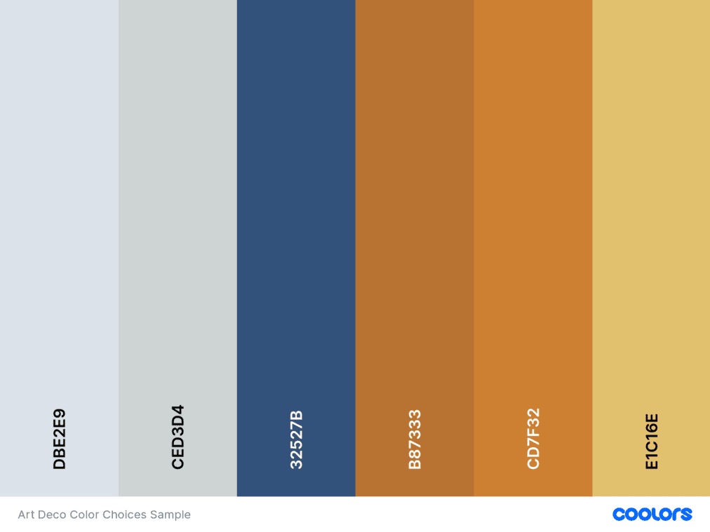 Art Deco Color Choices Sample