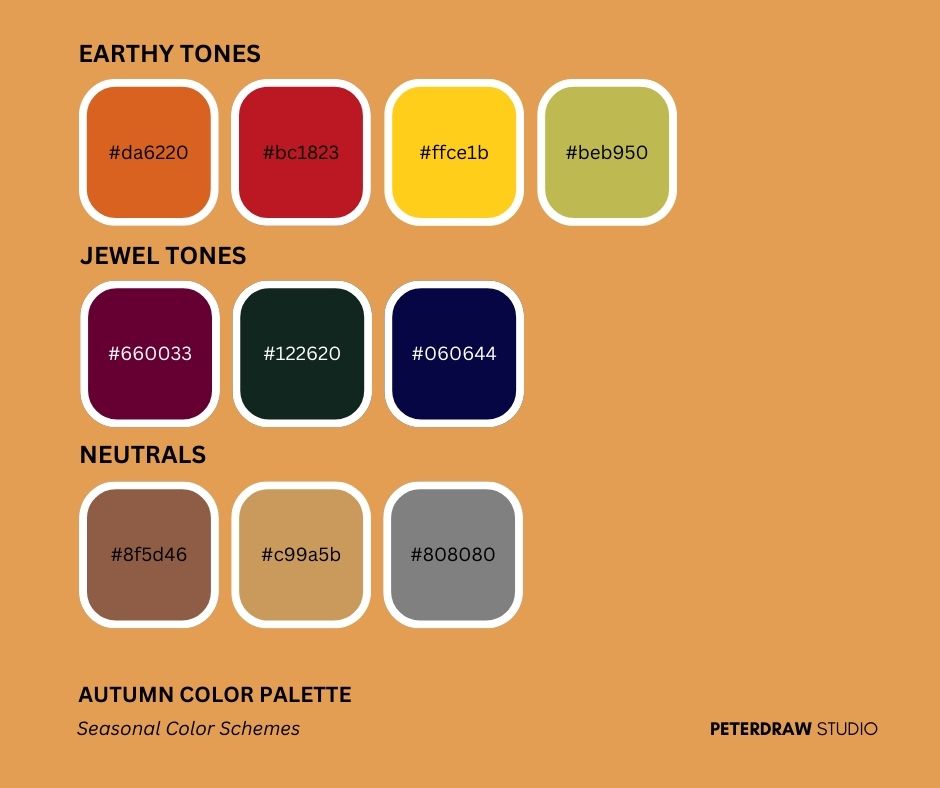 Autumn Color Palette - Earthy, Jewel, Neutrals