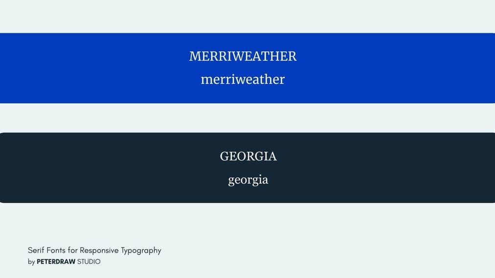 Serif Fonts for Responsive Typography