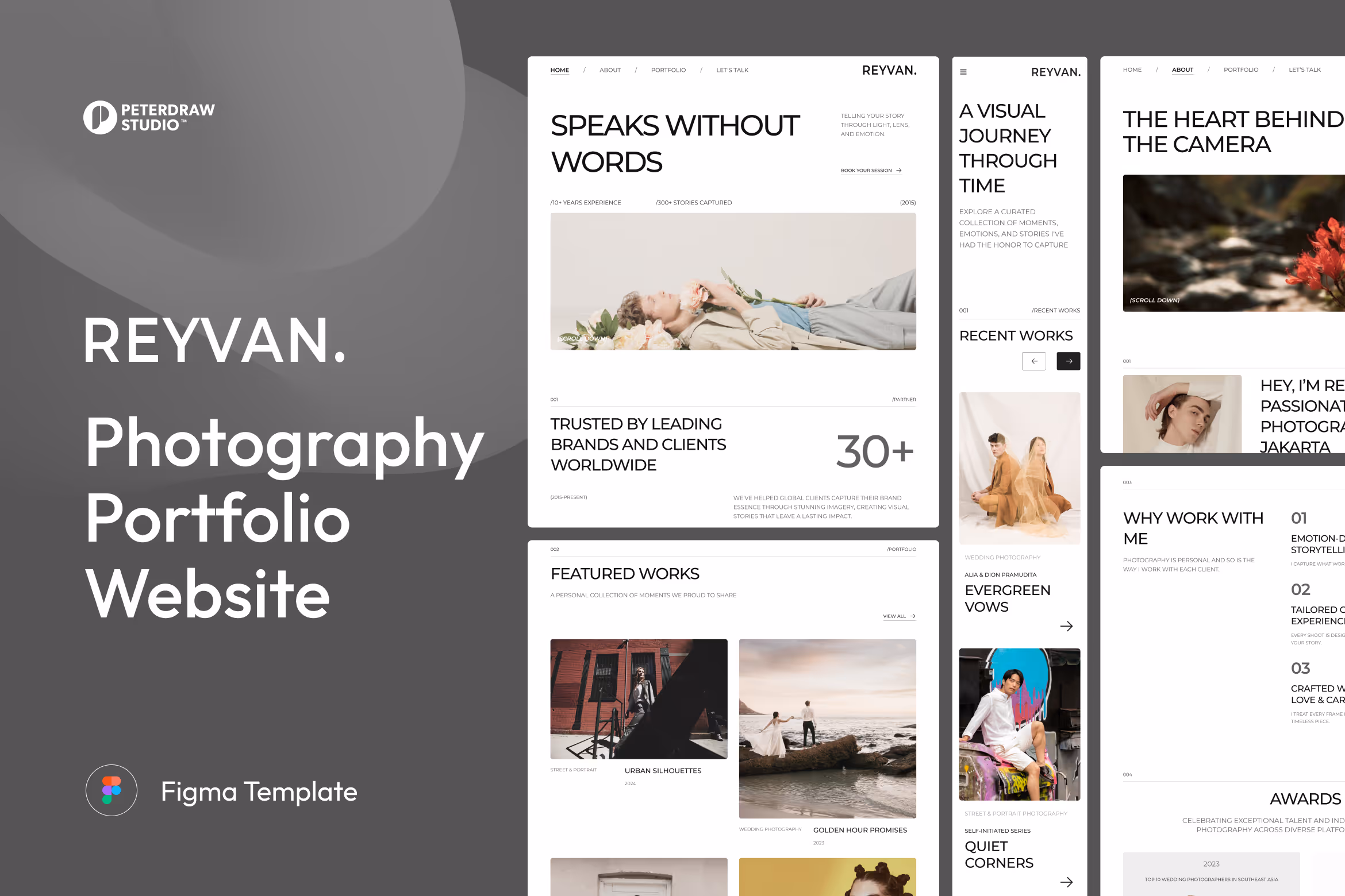 Reyvan – Photography Website UI Figma