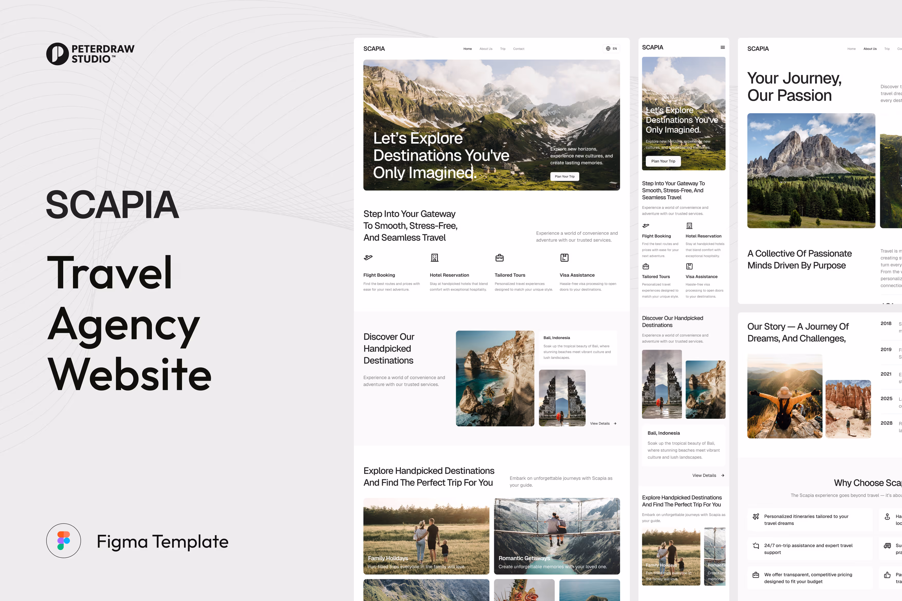 Scapia – Travel Agency Website UI Figma 
