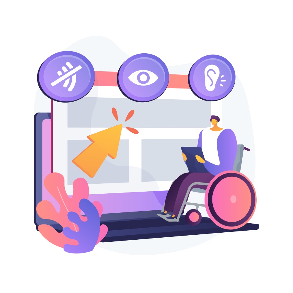 The importance of design accessibility concept | Source: vectorjuice