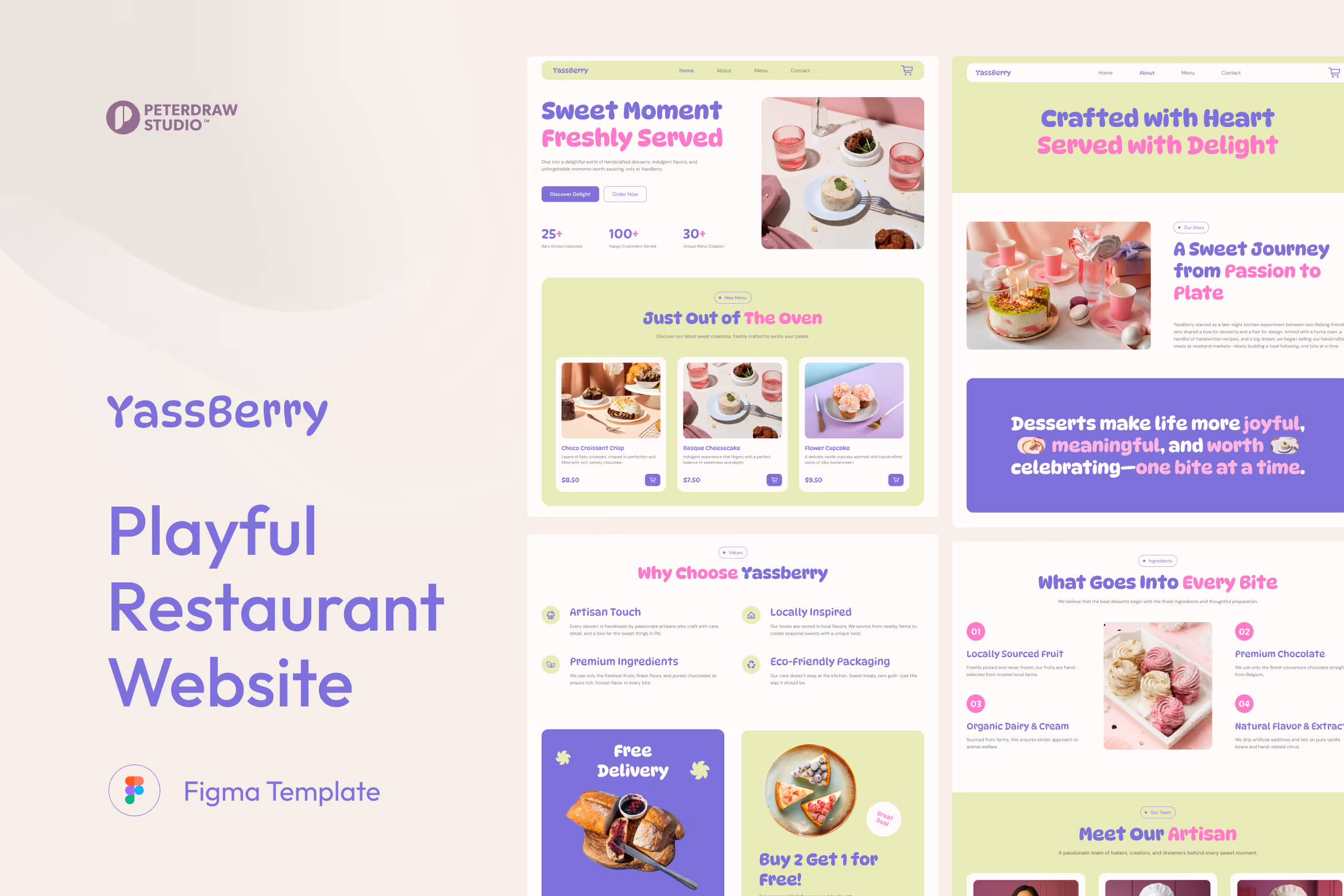 YassBerry - Portfolio Website UI Figma Template