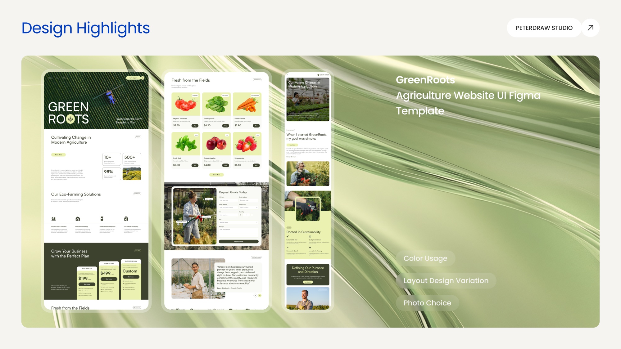 With its sustainability concept, GreenRoots keep the use of earthy color strategically