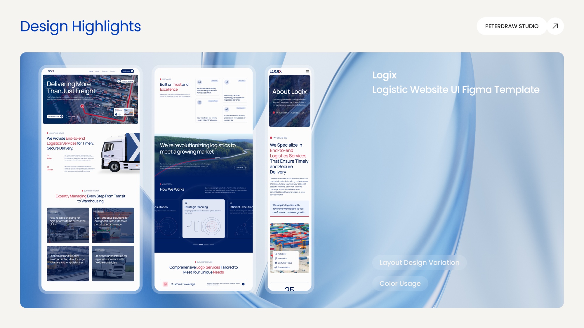 Logic helps logistic business to build confidence and trust with its well-balanced design