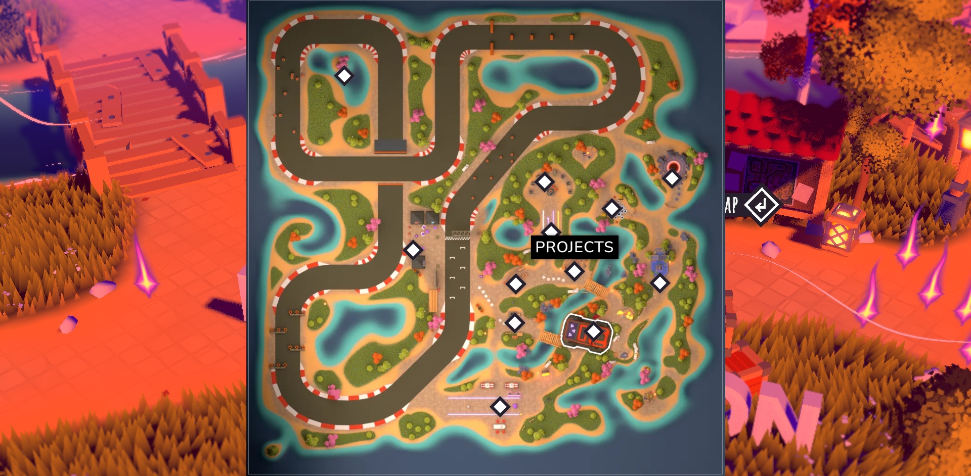 Unconventional website with full experimental navigation.