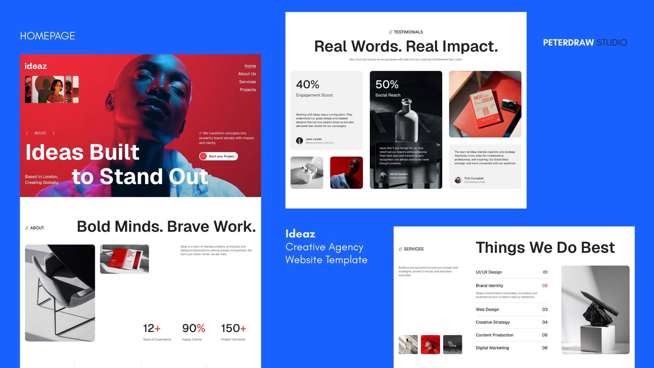 Example of homepage