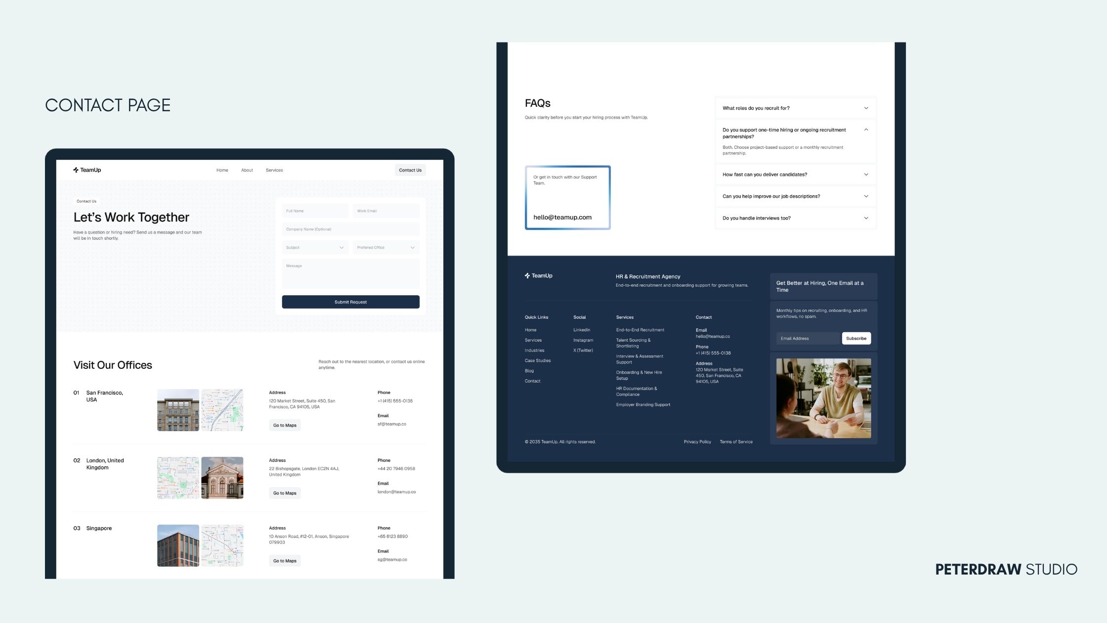 Example of contact page