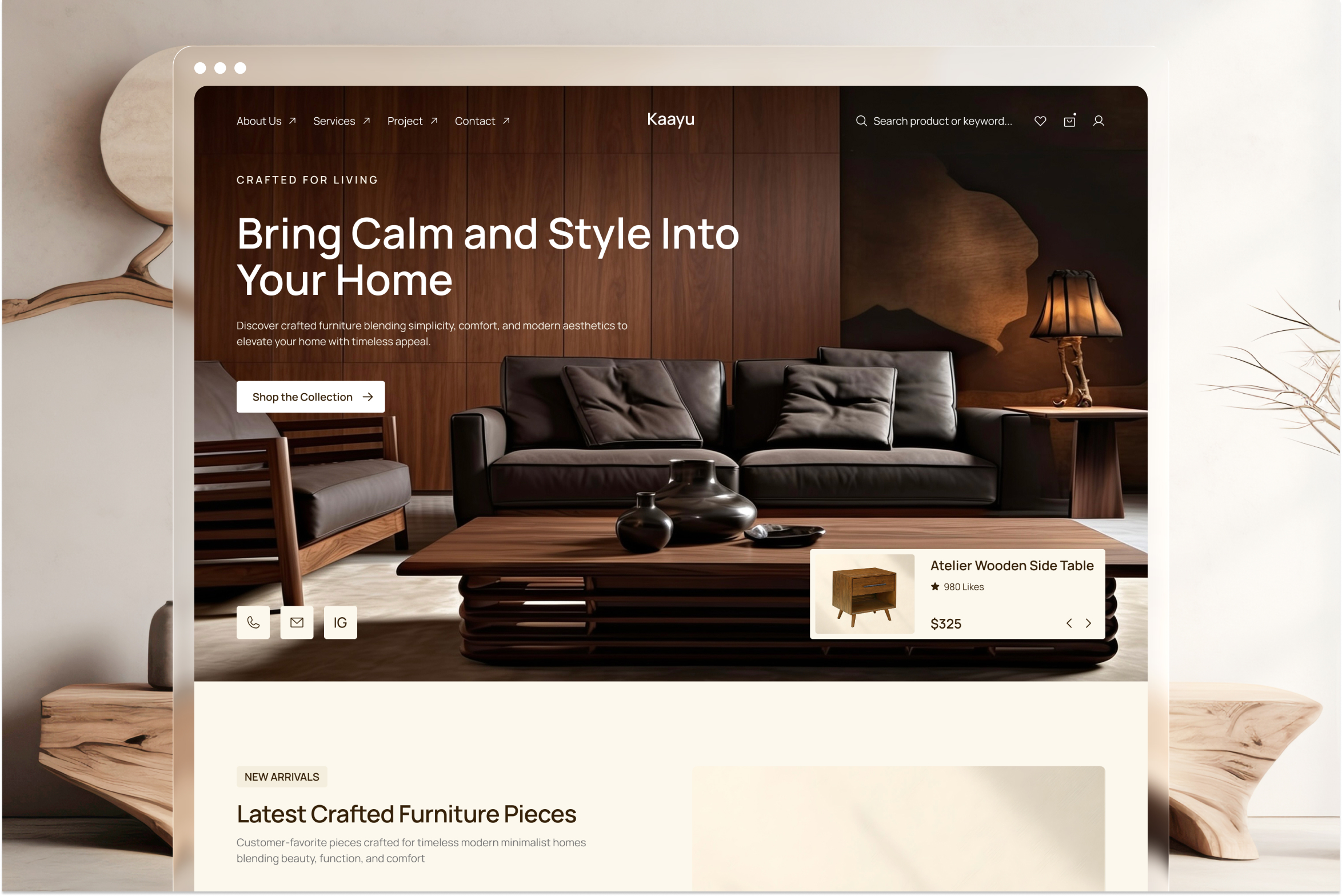 Kaayu - Furniture Website UI Figma Template