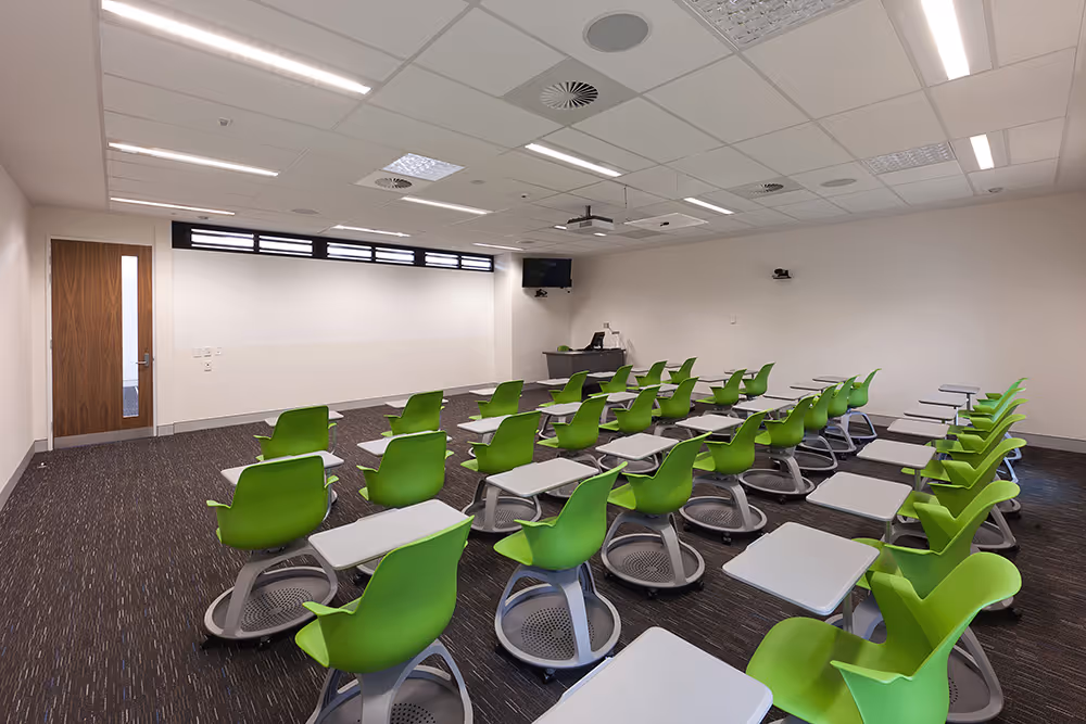 Inside a newly built classroom of Scone Tafe