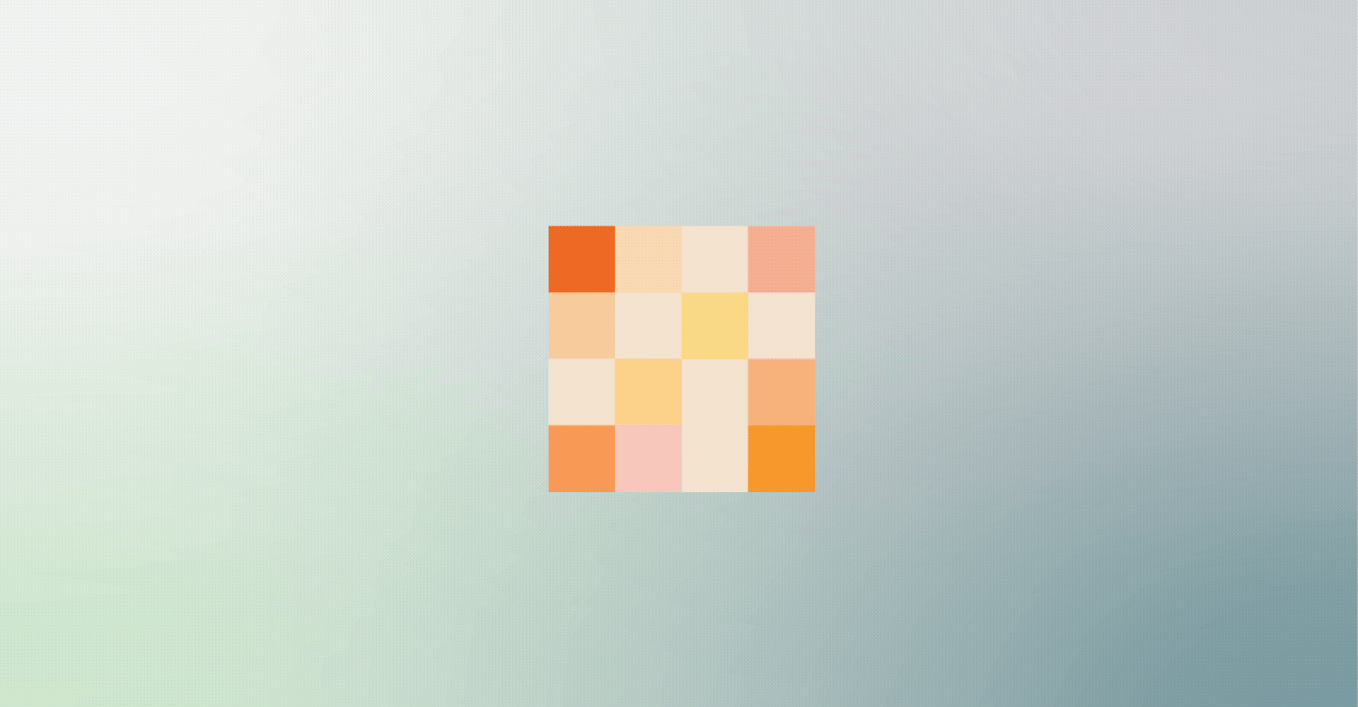 터보퀀트의 벡터 양자화 격자(Codebook)를 시각화한 4x4 색상 블록 이미지