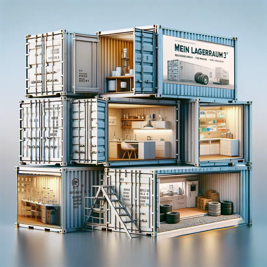 Referenzen, Containergrafik mit verschiedenen Sonderbauvarianten