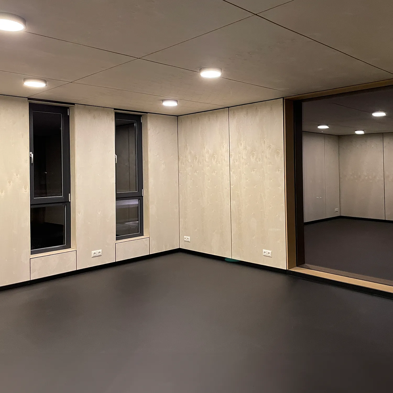 Seecontainer als Büroerweiterung, Ansicht Innenraum