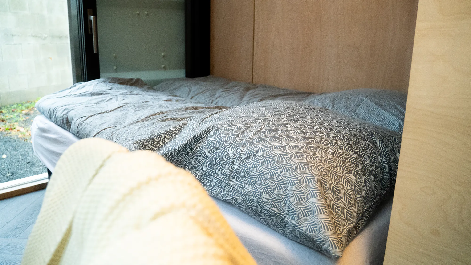 Tiny House Container, Schlafcouch
