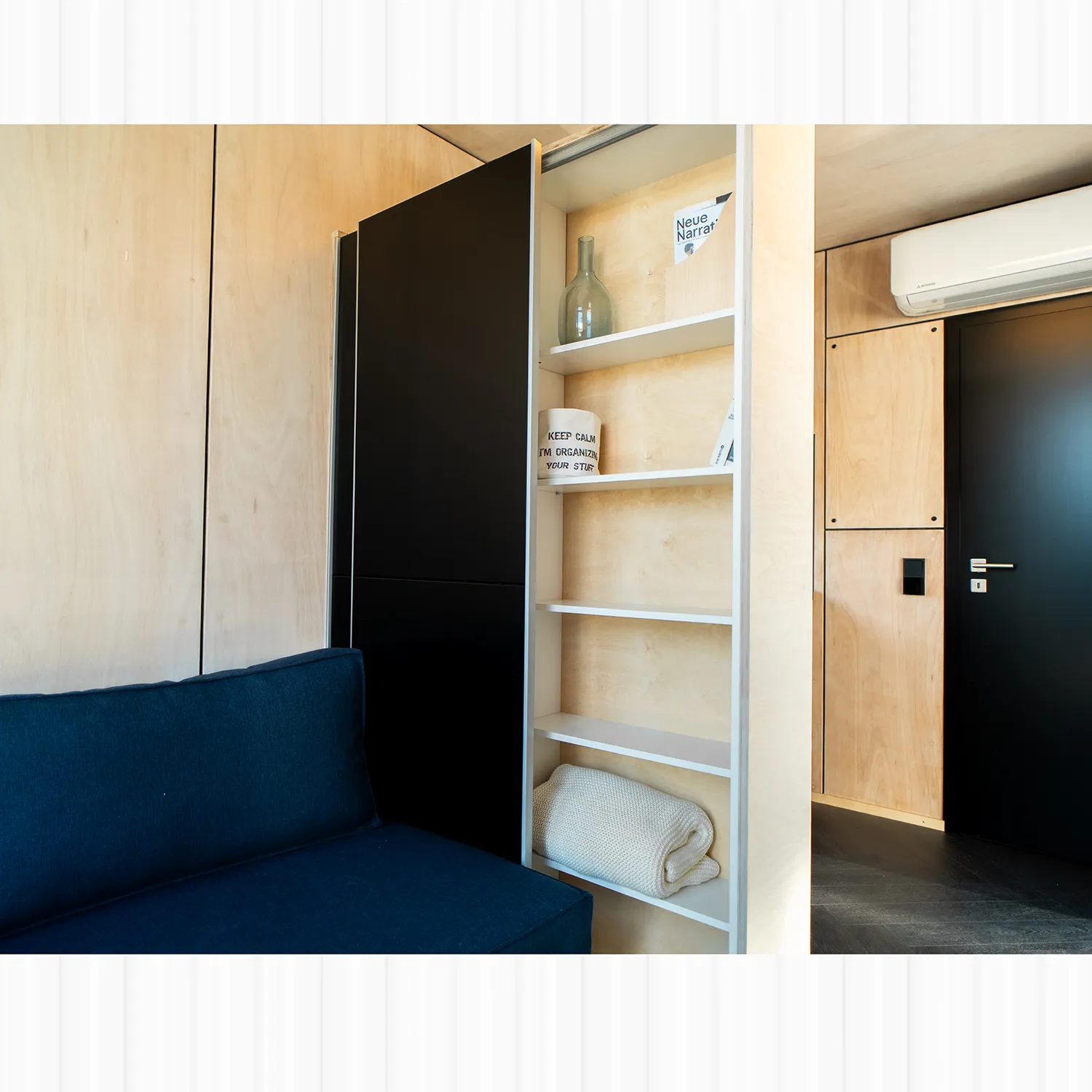 Seecontainer als Büroerweiterung, Ansicht Innenraum