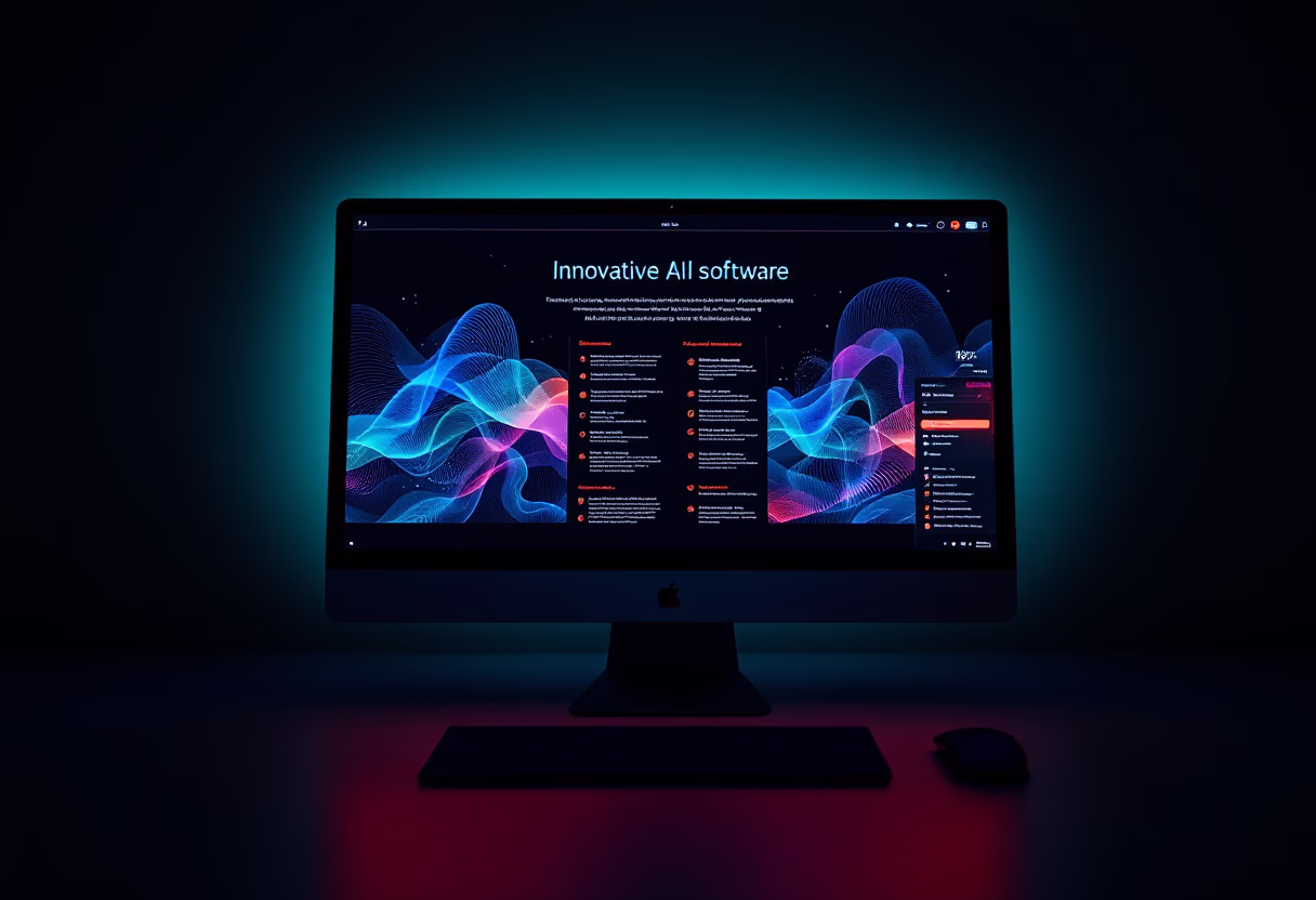 image of computer screen displaying ai software