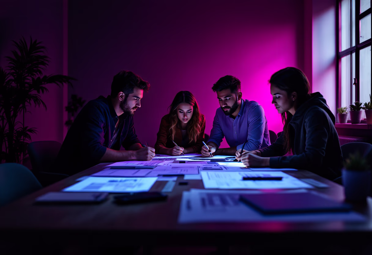 image of brainstorming session (for a productivity tools business)
