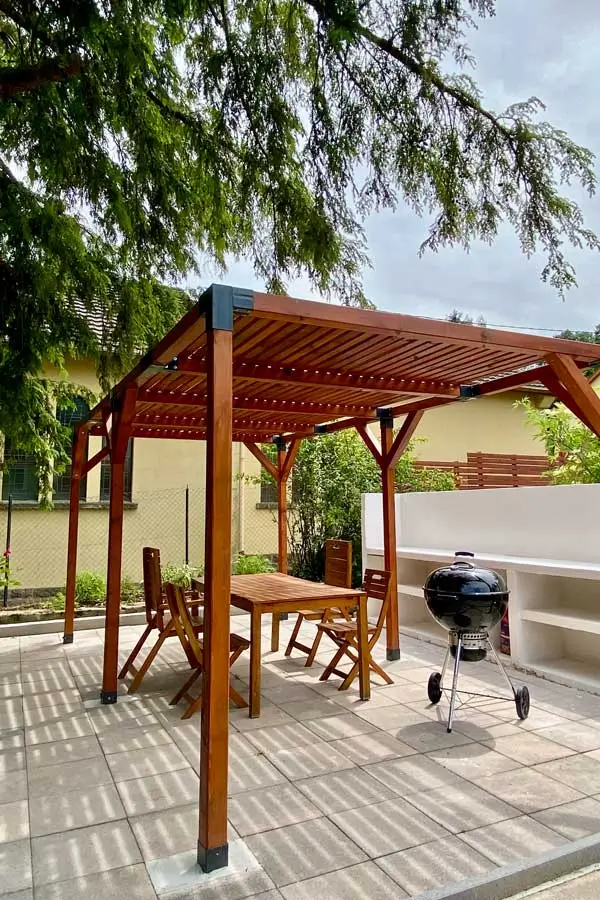 Pergola avec cuisine exterieur à la Villa Hortensia et Casa Andalucia