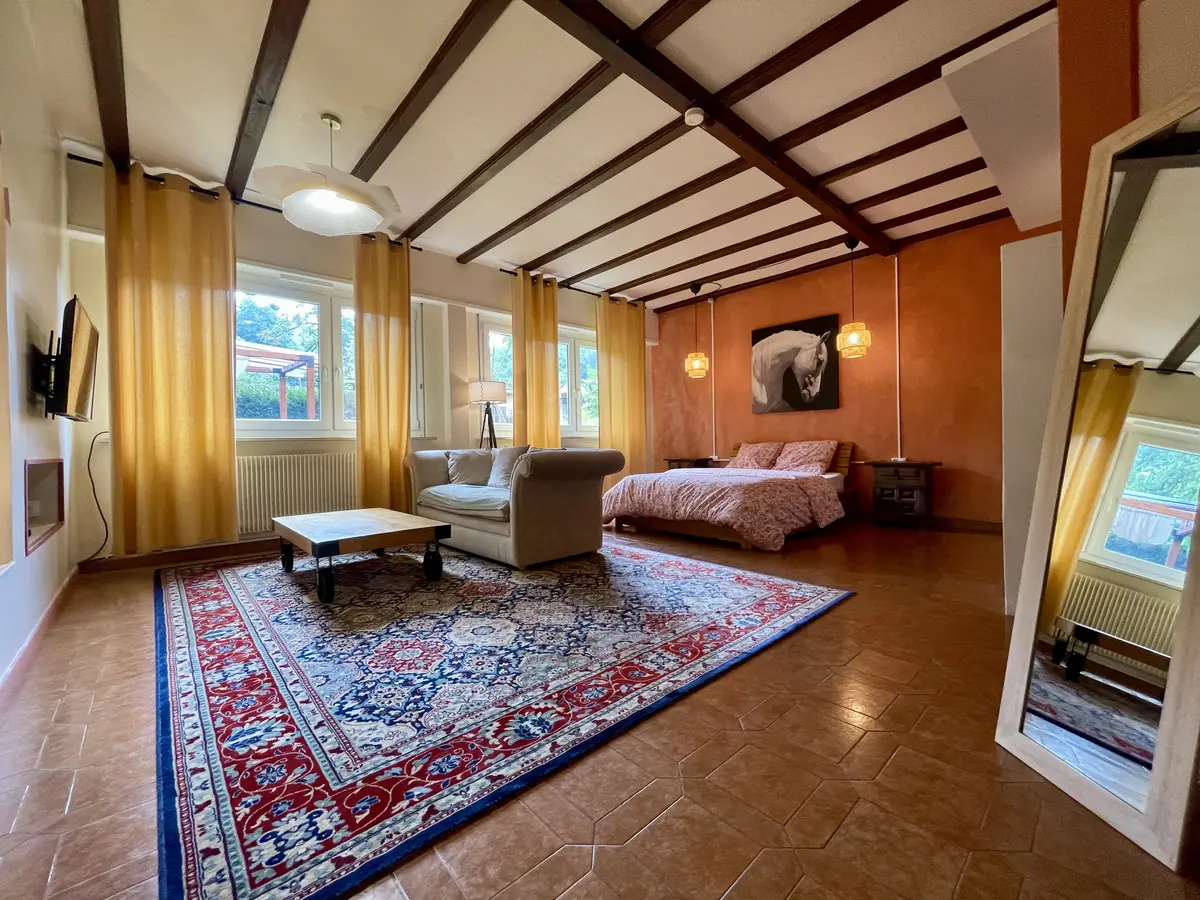 Le salon du gîte la Casa Andalucia à jungholtz en alsace