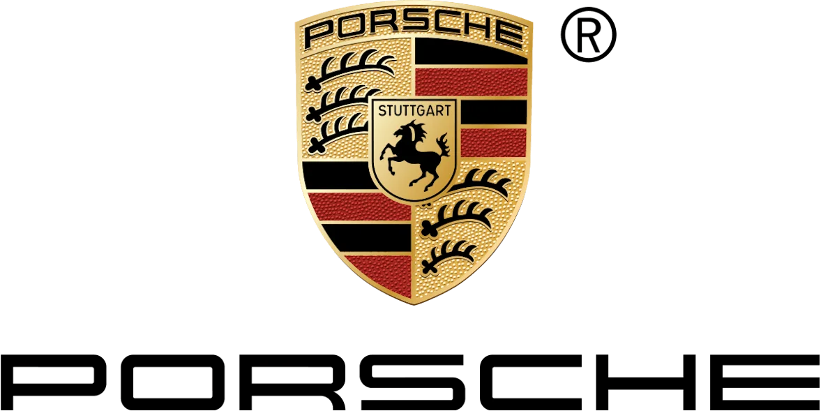 A logo of the automotive company porsche