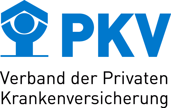 The logo of PKV, Verband der Privaten Krankenversicherung.