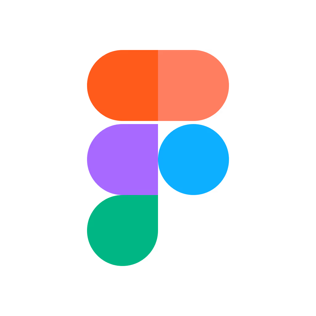 Figma logo with overlapping shapes in red, purple, blue, and green forming an abstract letter F.