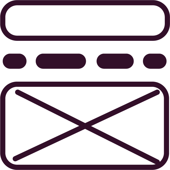 Illustration représentant des rectangles ce qui symbolise la création de site internet.