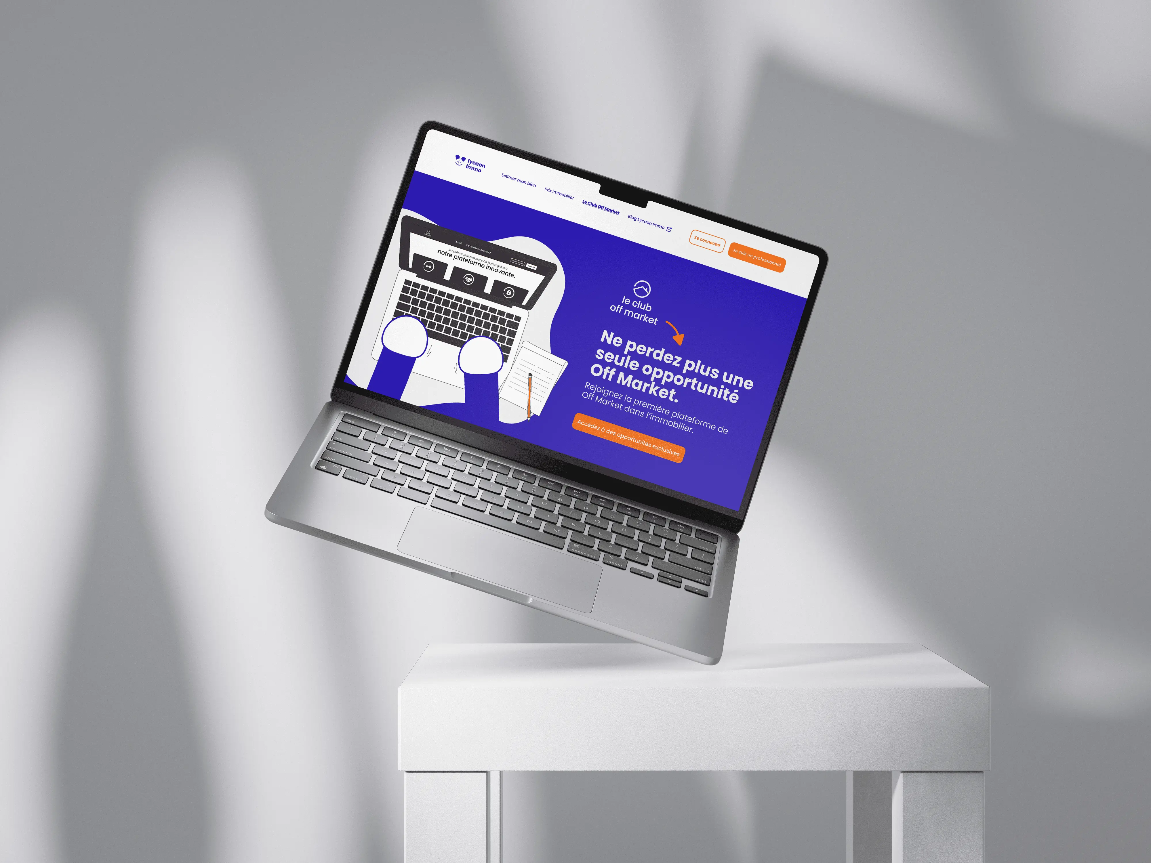 Refonte d'une page du site web Lycaon Immo