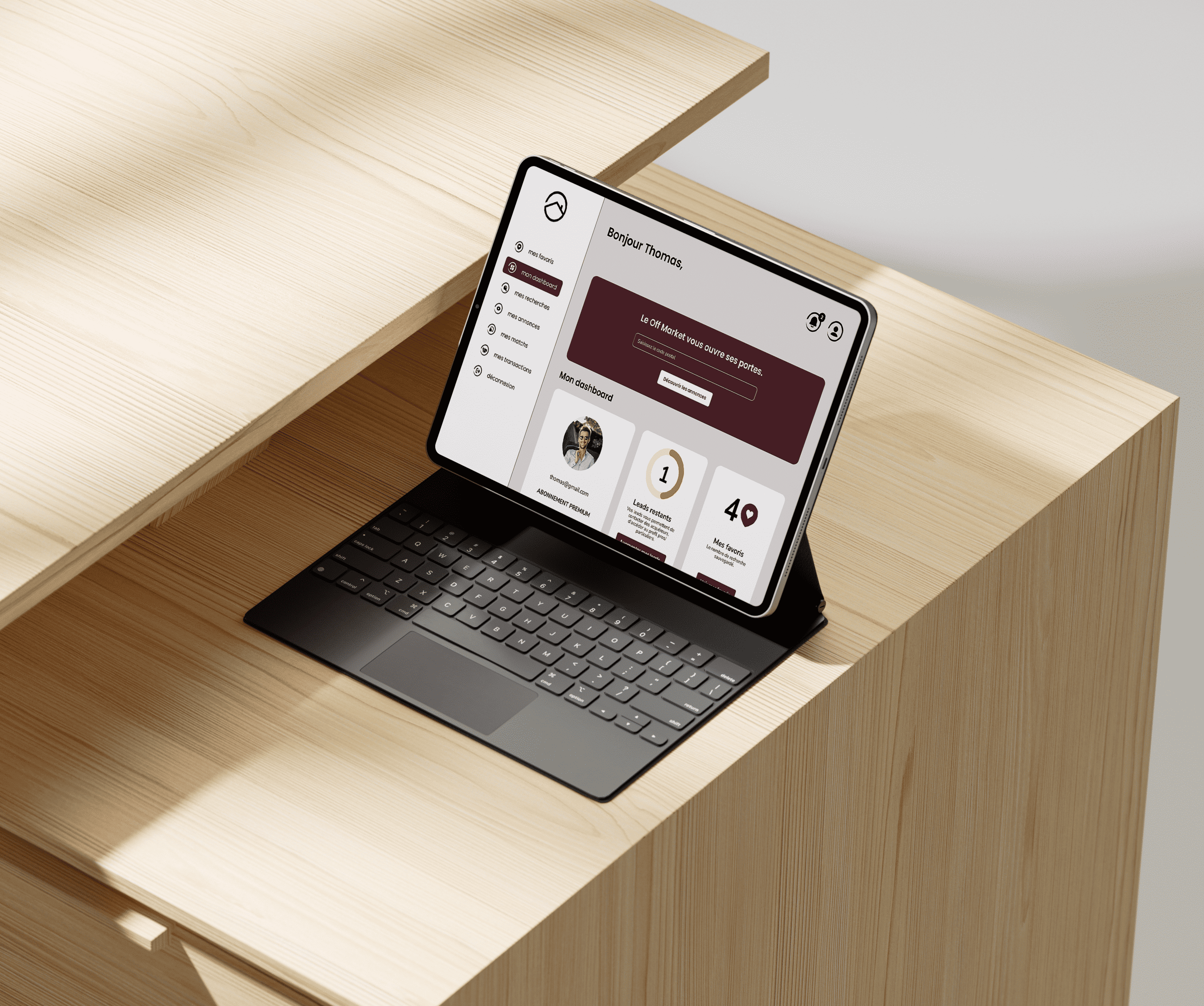 Création de la plateforme du club off market