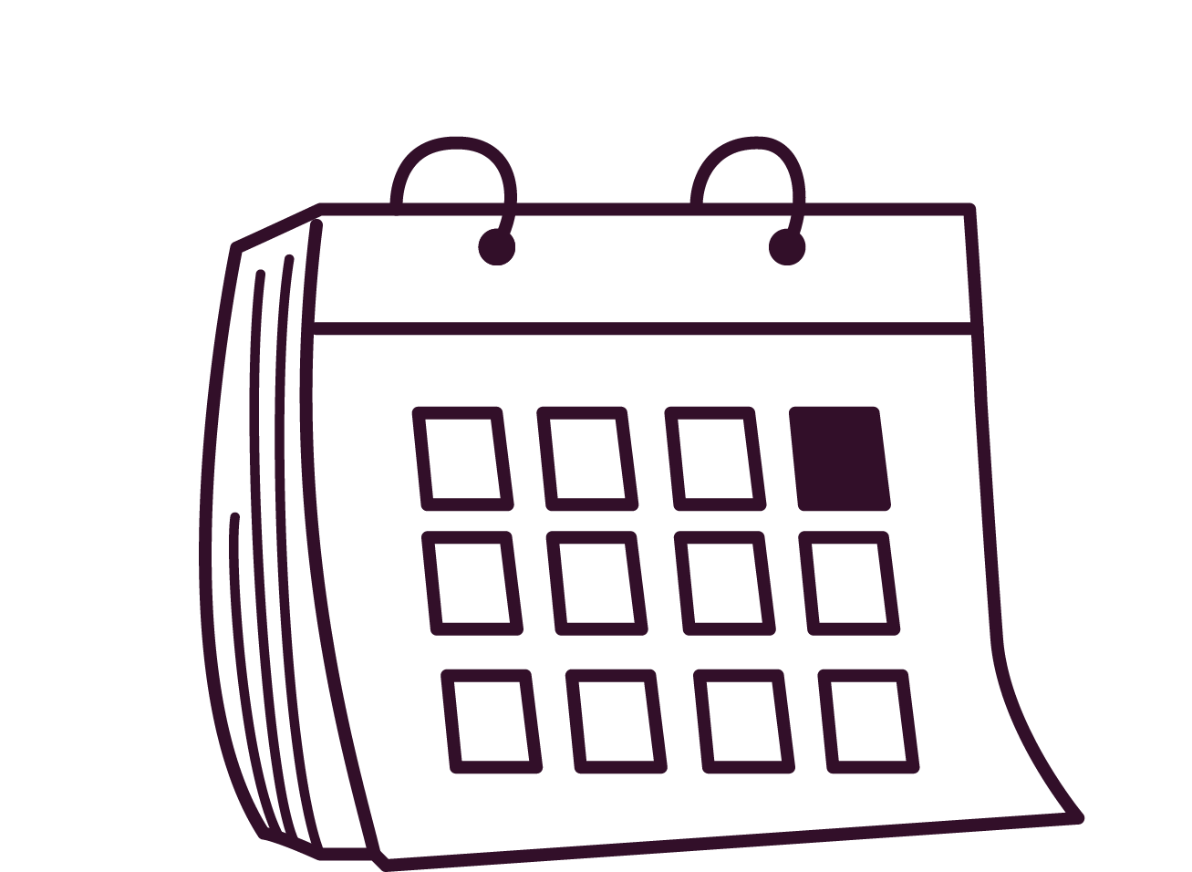 illustration calendrier mensuel