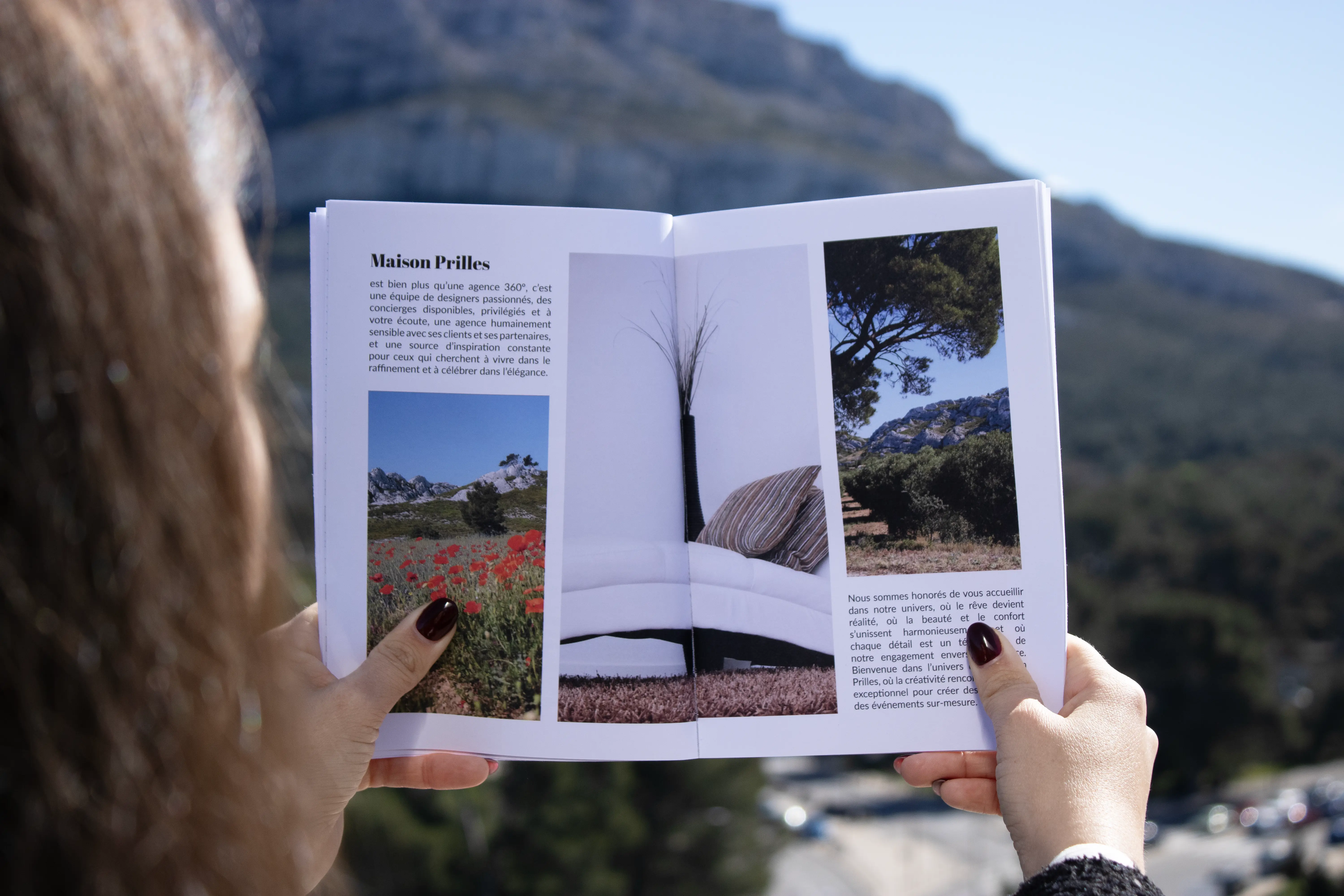 Magazine de présentation pour l'agence de conciergerie Maison Prilles