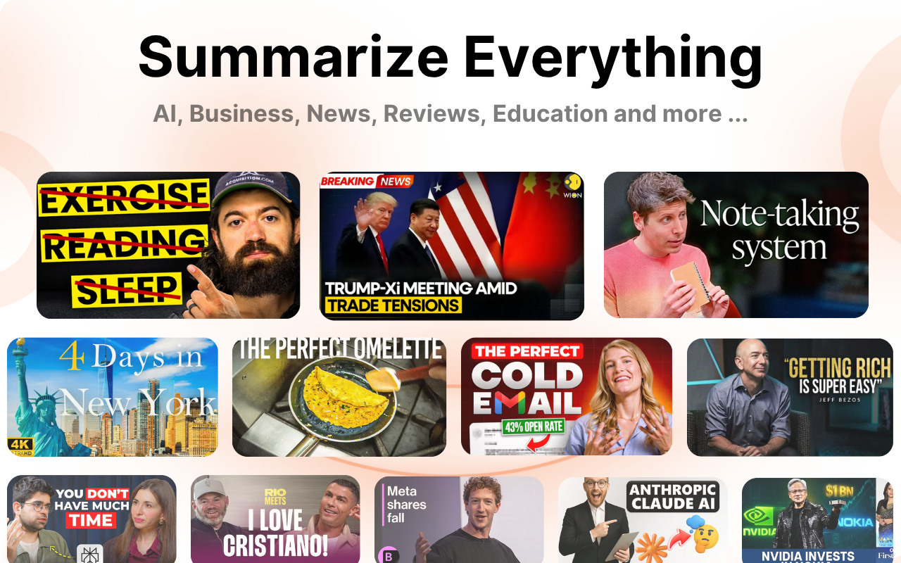 summarizing a YouTube video instantly with AI