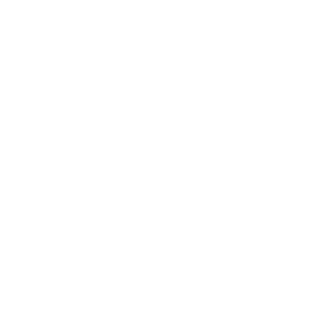 White telephone handset icon on transparent background.