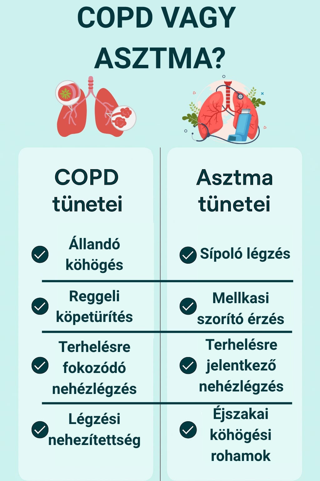 COPD vagy asztma? Ezek a fő különbségek