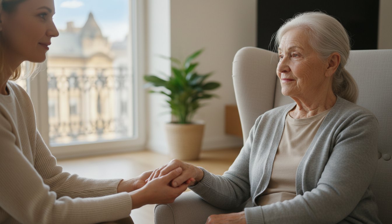 Idős szülő ápolása otthon 2026-ban: Teljes útmutató a méltóságteljes gondoskodáshoz