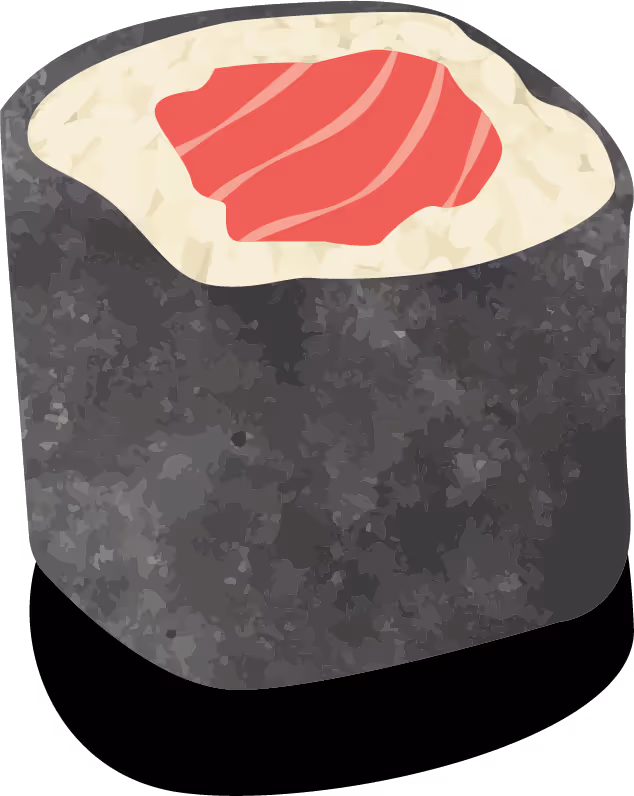 Illustration der Sushi Sorte "Hoso Maki"