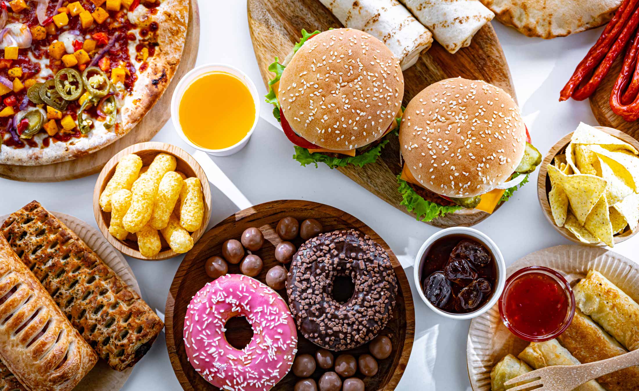 Selection of food viewed from above SWA