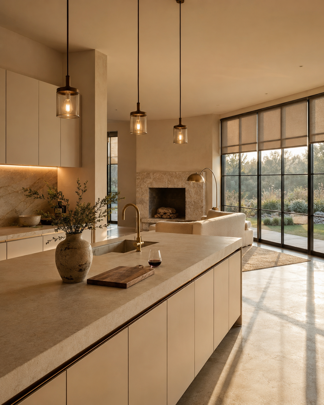 Kitchen and open-plan living