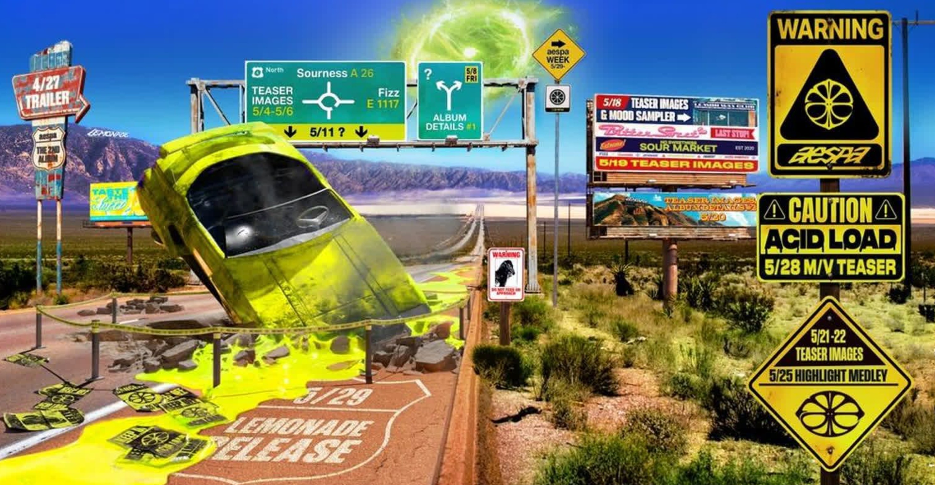aespa LEMONADE new release teaser roadmap promo