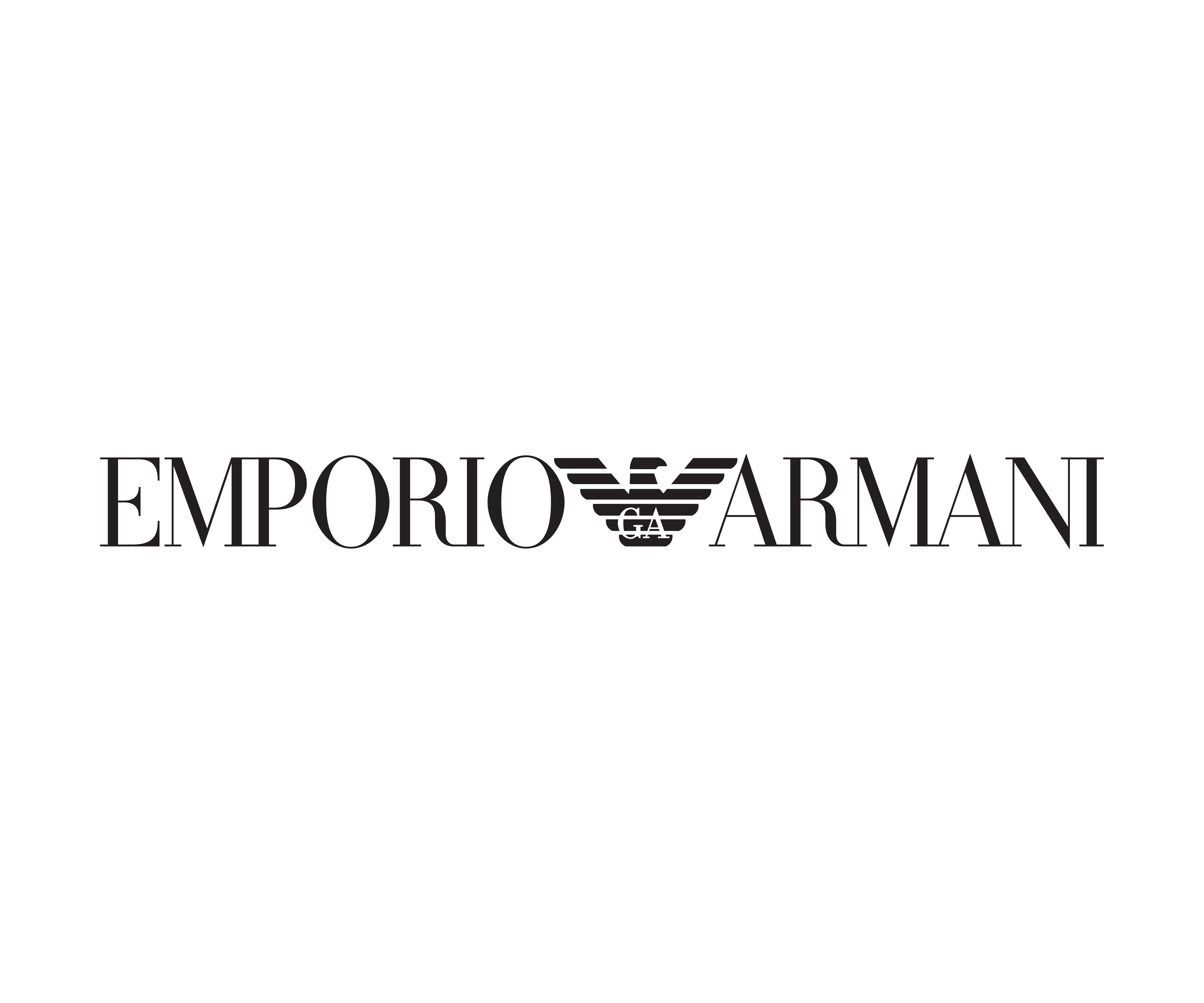 emporio armani logo black