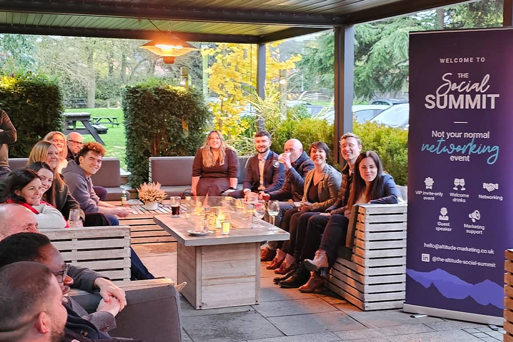 A Group Of People At Altitude Event