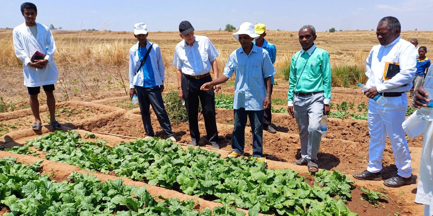 Personer på dyrket matjord