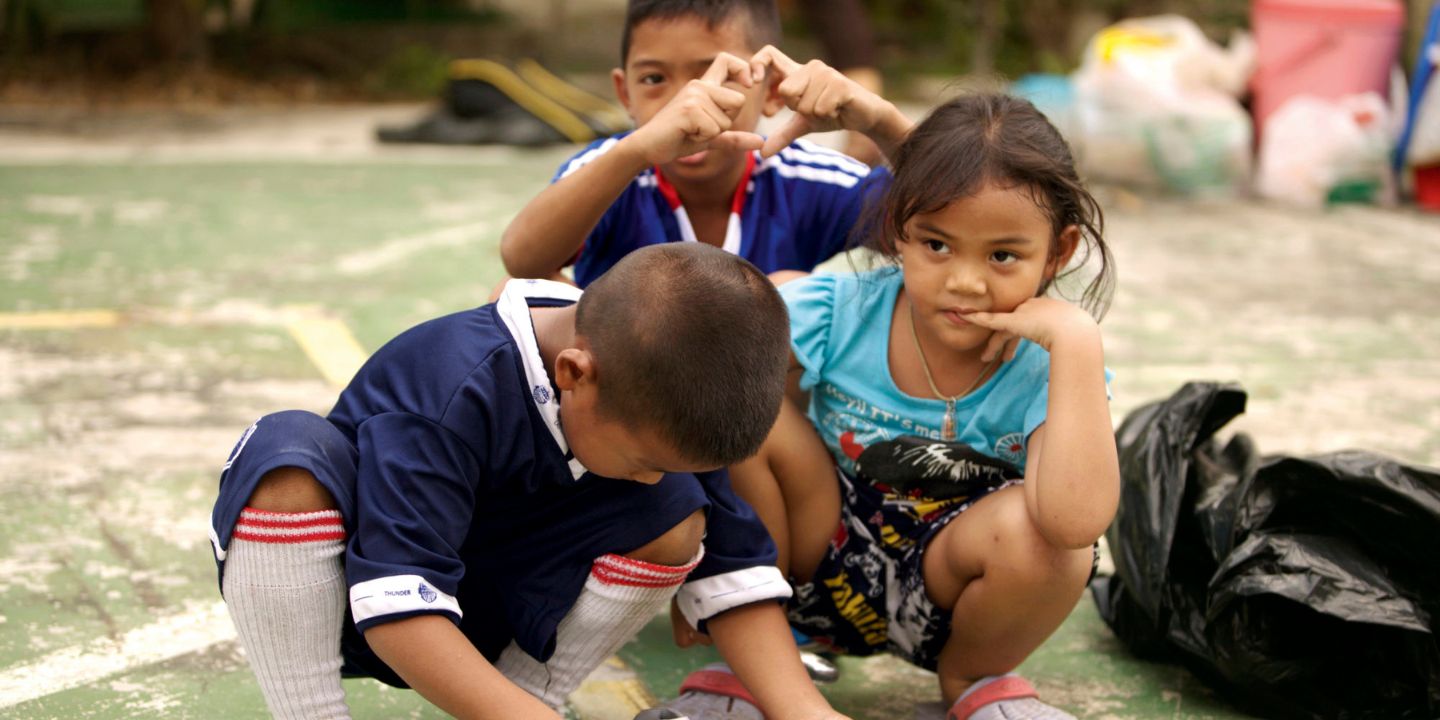 Barn ved Lovsangshjemmet i Thailand