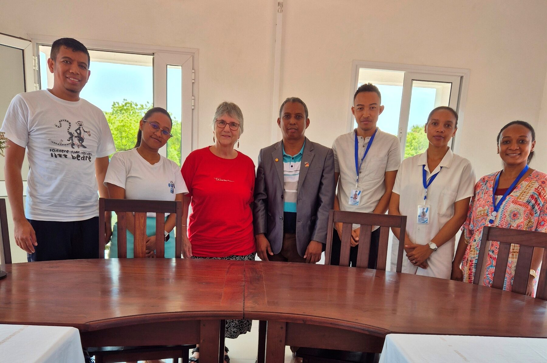 Bildet viser sju deltakerne på møtet