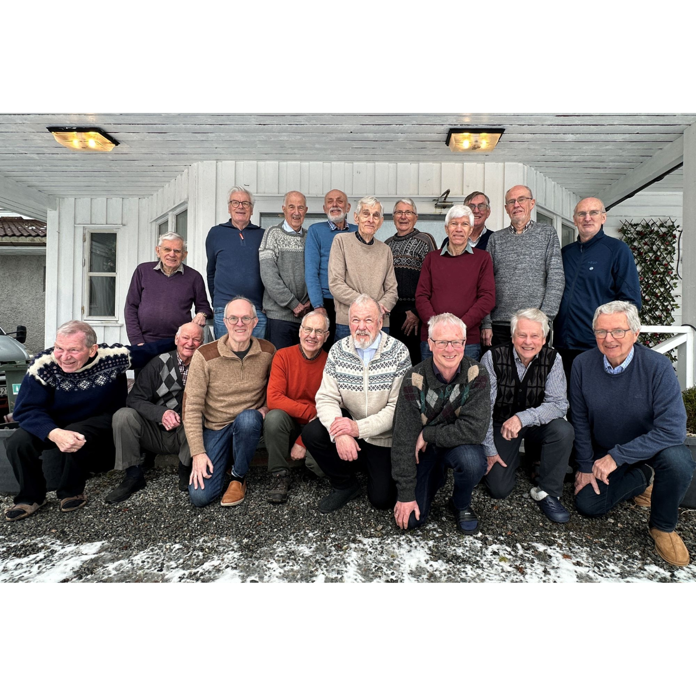 Bildet viser deltakere på mannsweekend på Vassbotten